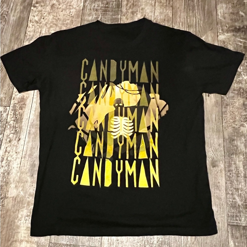 2021 Candyman Movie Black and Gold Graphic T-Shirt